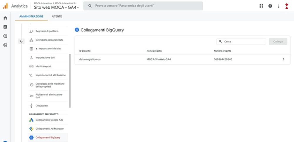Collegamenti BigQuery